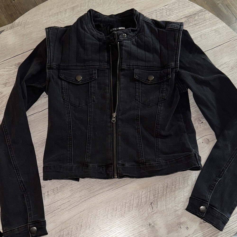 Fashion Nova Black Jean Jacket